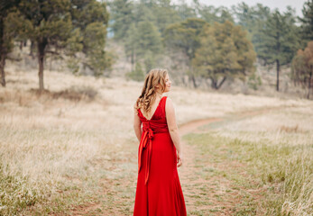 Red dress girl