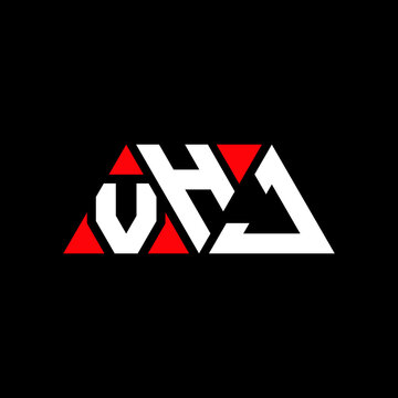 VHJ triangle letter logo design with triangle shape. VHJ triangle logo design monogram. VHJ triangle vector logo template with red color. VHJ triangular logo Simple, Elegant, and Luxurious Logo...