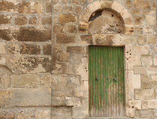 Fototapeta na wymiar Door of the Church of San Nicola in Cocullo,Abruzzo L'Aquila