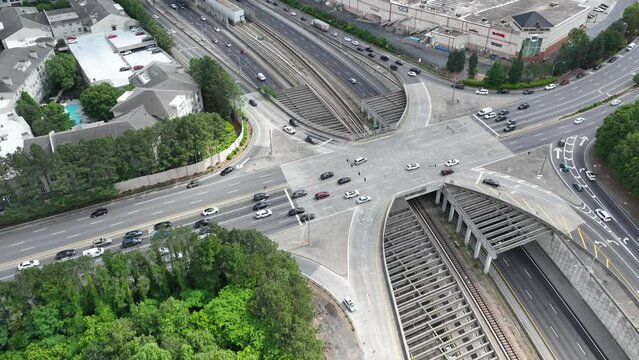 Buckhead Aerial 4k drone footage