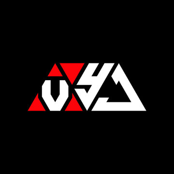 VYJ triangle letter logo design with triangle shape. VYJ triangle logo design monogram. VYJ triangle vector logo template with red color. VYJ triangular logo Simple, Elegant, and Luxurious Logo...