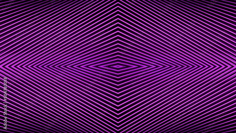 Poster mirror hypnotic background of stripes. motion. mirror distortion with moving stripes. background of 