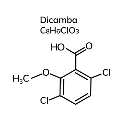Structural chemical formula on white background