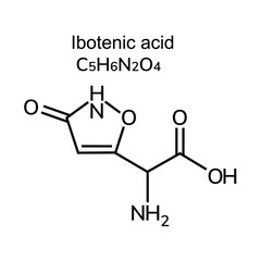 Structural chemical formula on white background