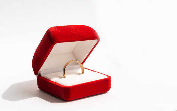 wedding ring in a red box