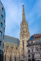 Obraz premium View of the Stephansdom, Cathedral of Vienna, Austria