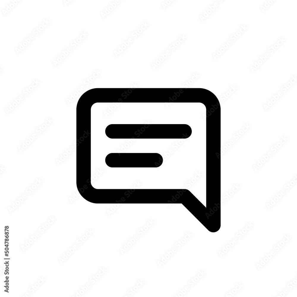 Poster comment speech bubble icon vector. message or chat symbol isolated on white background. vector eps 1