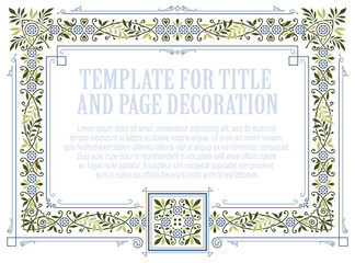 Vector template flyer, invitations or greeting cards.