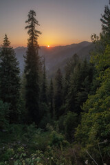 sunrise in the mountains