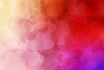 Light Red, Yellow vector background with abstract shapes.