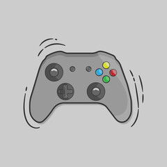 joystick in gray cartoon style