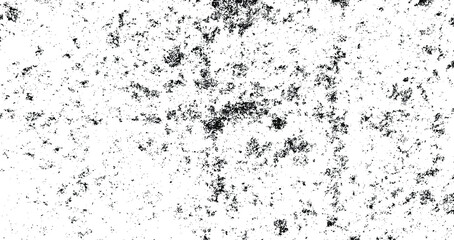Small uneven spots and particles of debris. Abstract vector texture. Distressed uneven background. Grunge texture overlay with fine grains isolated on white background. Vector illustration. EPS10.