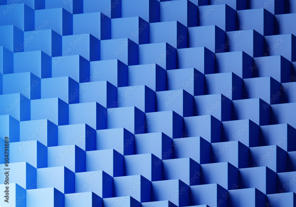 Poster pattern from cubes. blue geometric texture. pattern for your advertisements. geometric ornament visu