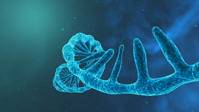 Coronavirus MRNA Strand. Medical Illustration. 3D Rendering