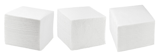 Paper napkin isolated on white background, clipping path, full depth of field