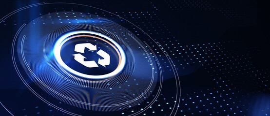 ESG Environmental Social Governance concept. Technology, Internet and network concept. 3d illustration