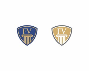Letters FV, Law Logo Vector 001