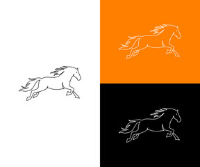 Obraz premium horse logo design