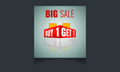 Flash Sale Buy 1 Get 1 Free Vector