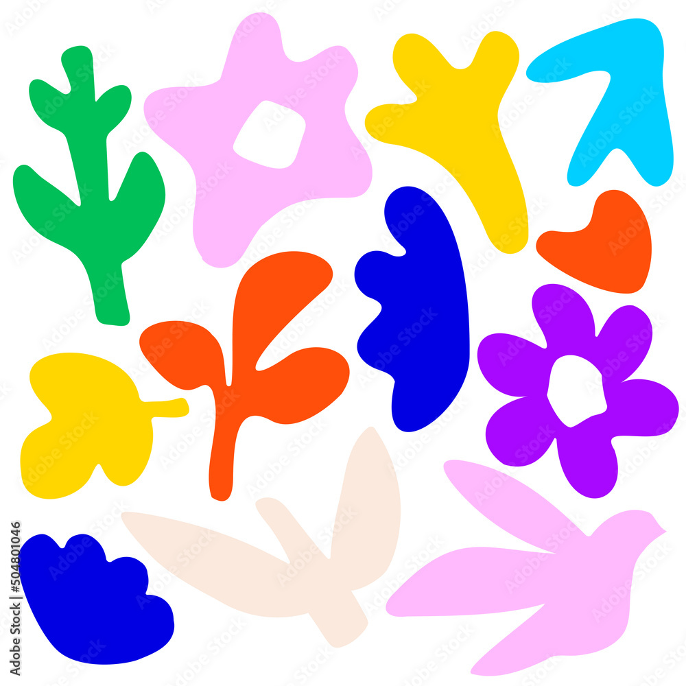 Aufkleber set of vector abstract trendy elements for pattern.