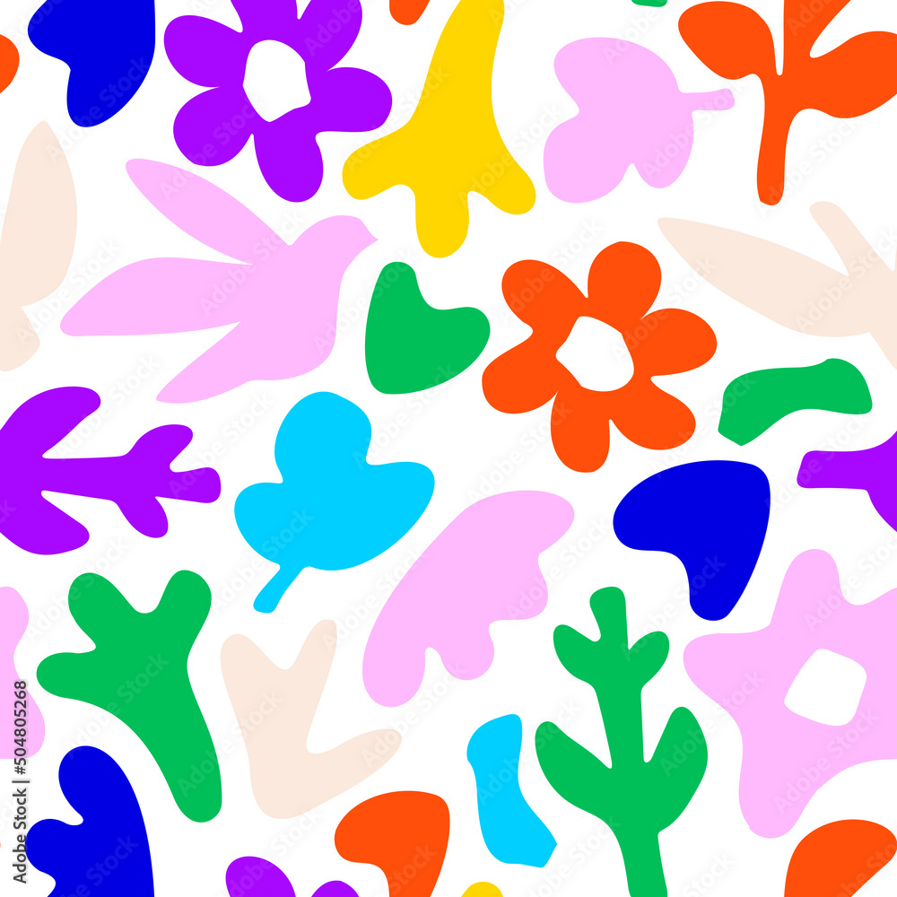 Aufkleber seamless vector pattern with abstract trendy elements.