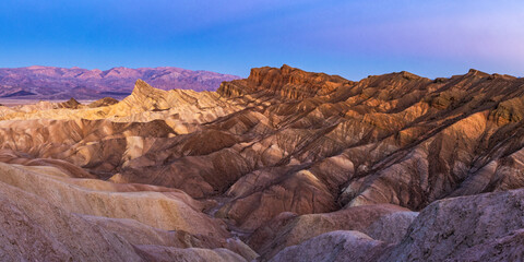 Gower Gulch and Manly Beacon Blue Hour Panorama