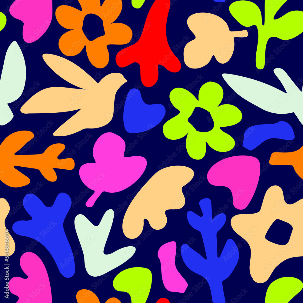 Aufkleber seamless vector pattern with abstract trendy elements.