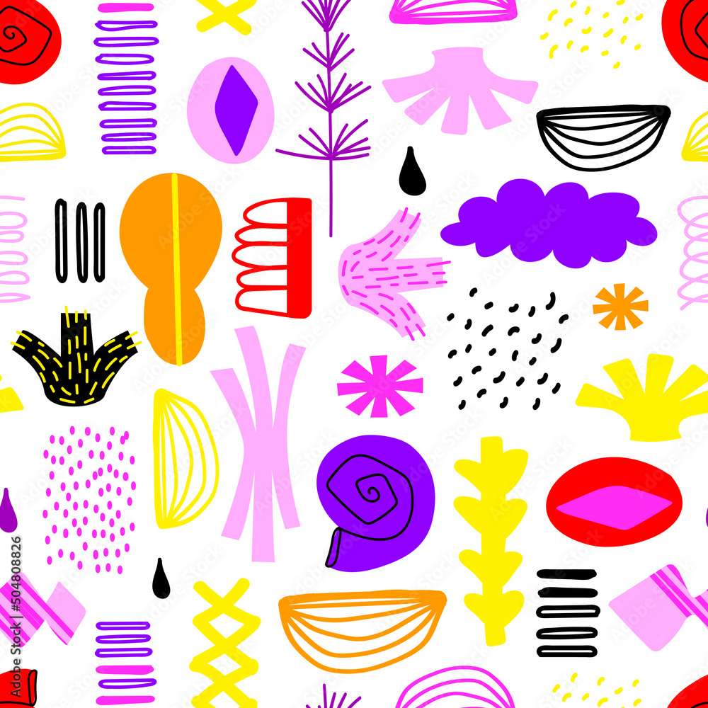 Aufkleber seamless vector pattern with abstract trendy elements.
