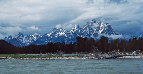 Snake River View of Teton Mountain Range