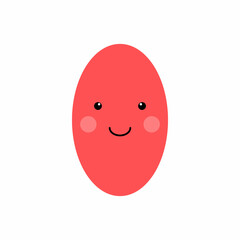 Fototapeta premium geometry funny ellipse shape for preschool kids. vector illustration