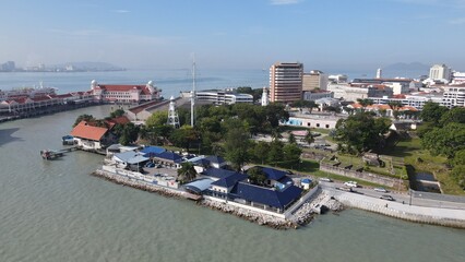 Georgetown, Penang Malaysia - May 14, 2022: The Amazing Scenery of around Armenian Street and...