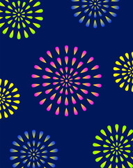 Clip art of colorful fireworks