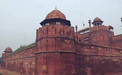 Fototapeta na wymiar UNESCO World Heritage site , red fort , delhi, india 