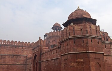 unesco world heritage site,  red fort. old delhi , india 