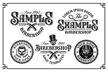 barber shop logo templates