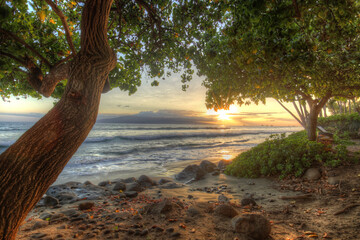 Puamana beach park, Maui Hawaii