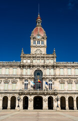 Obraz premium The Town Hall of A Coruna in Galicia, Spain