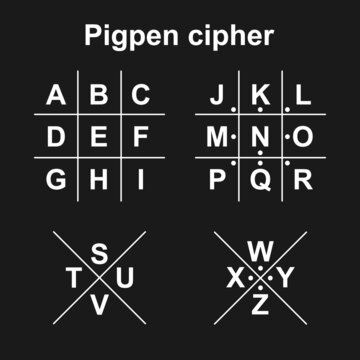 The Bigpen Cipher Key. Vector Illustration.