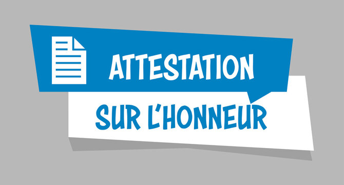 Logo attestation sur l'honneur.