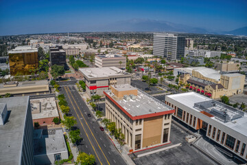 Aerial View of the Skyline of San Bernardino, California