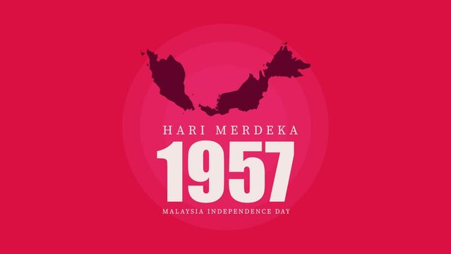 1957 hari merdeka lettering celebration