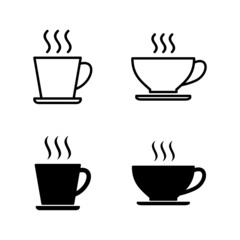 coffee cup icons vector. cup a coffee sign and symbol