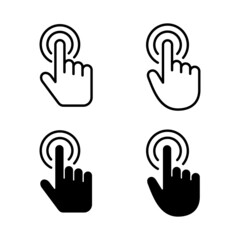 Hand cursor icons vector. cursor sign and symbol. hand cursor icon clik