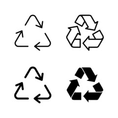 Obraz premium Recycle icons vector. Recycling sign and symbol.