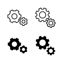 Setting Icons vector. Cog sign and symbol. Gear Sign