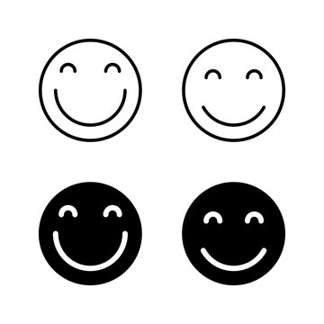 Smile icons vector. smile emoticon icon. feedback sign and symbol