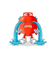 gas cylinder crying illustration. character vector