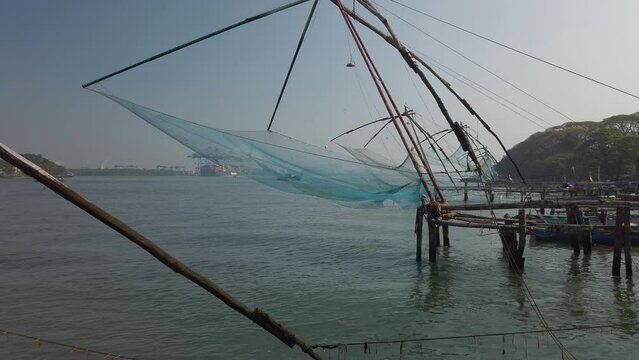 Chinese fishing nets in Kochi (Cochin) India