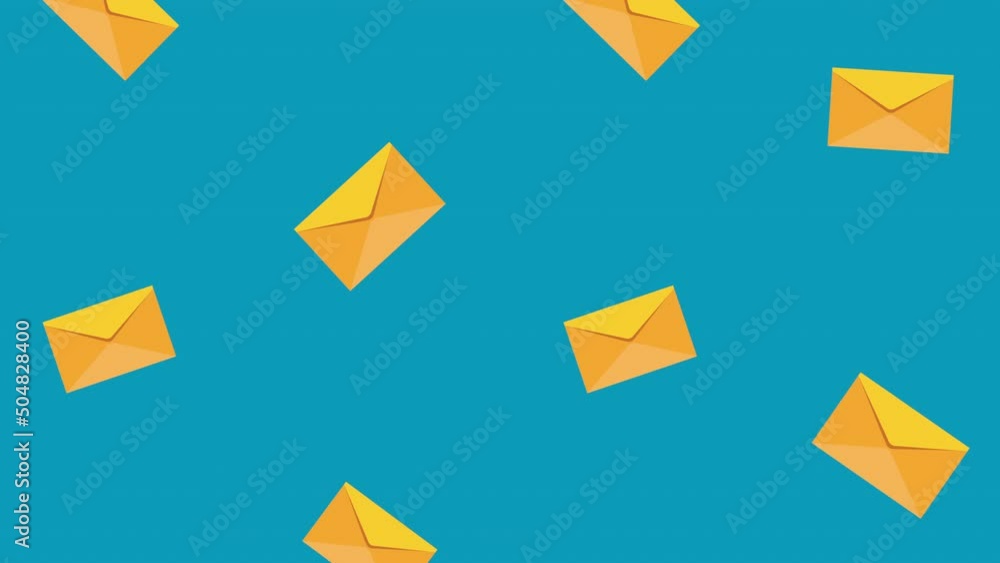 Poster envelopes mail send message animation