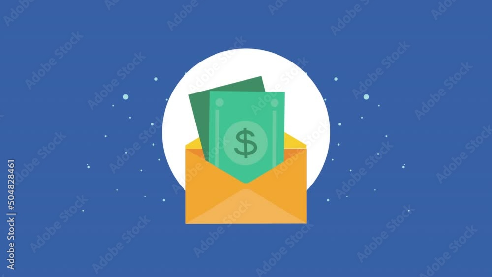 Poster envelopes mail send message animation